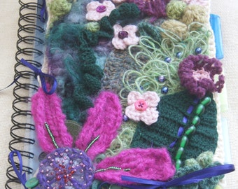 PDF Crochet Pattern for Guided Freeform Notebook cover