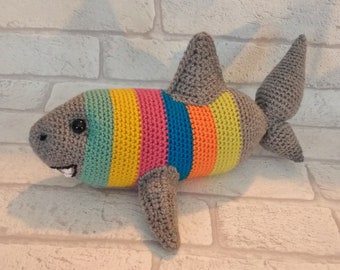 Crochet Shark Pattern PDF Instant Download UK terminology