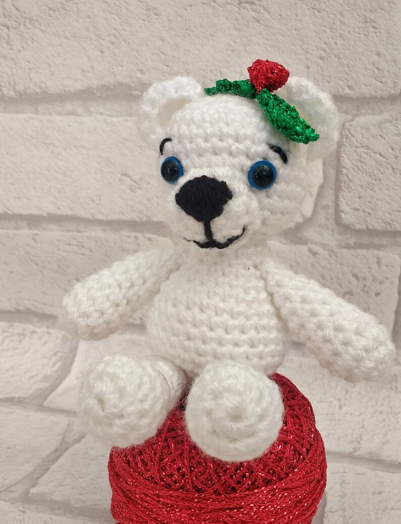 Berwyn the polar bear, a download crochet pattern for a teddy bear image 3