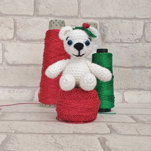 Berwyn the polar bear, a download crochet pattern for a teddy bear image 1