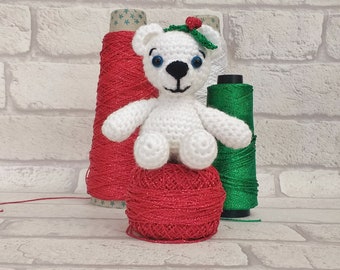 Berwyn the polar bear, a download crochet pattern for a teddy bear