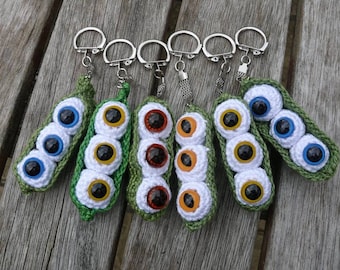 Eye Pod Key Ring PDF crochet pattern