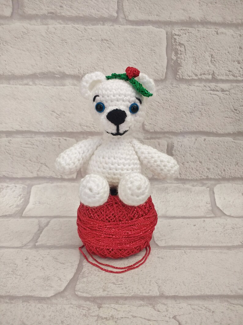 Berwyn the polar bear, a download crochet pattern for a teddy bear image 2