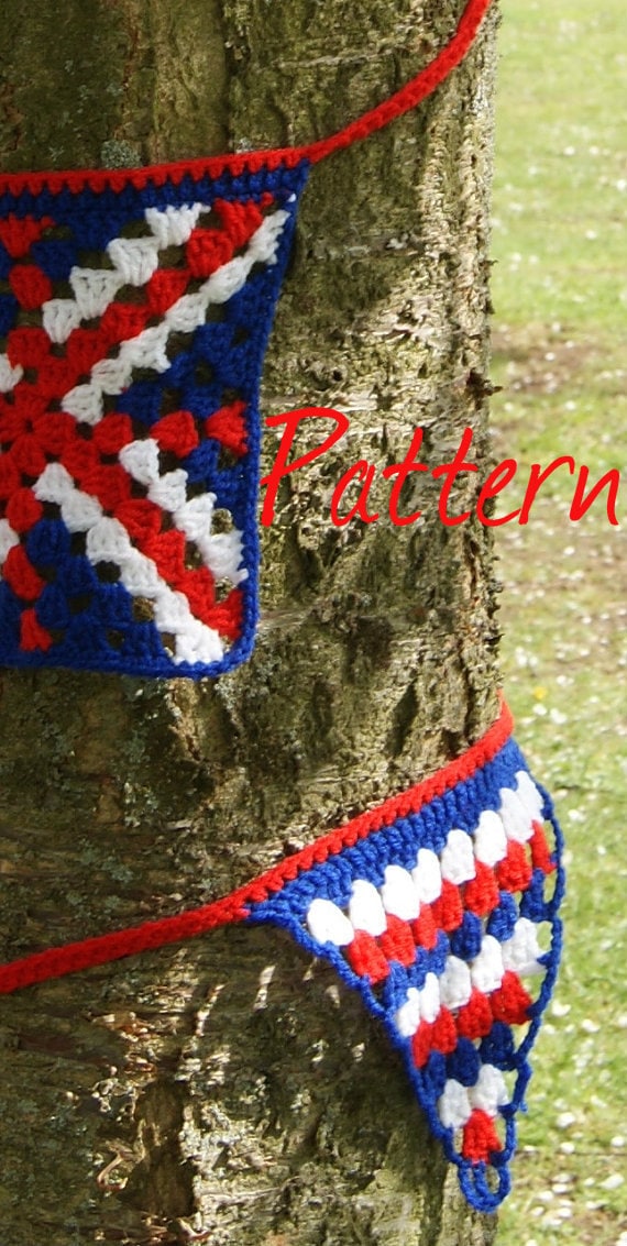 Red, White and Blue Bunting Crochet Pattern