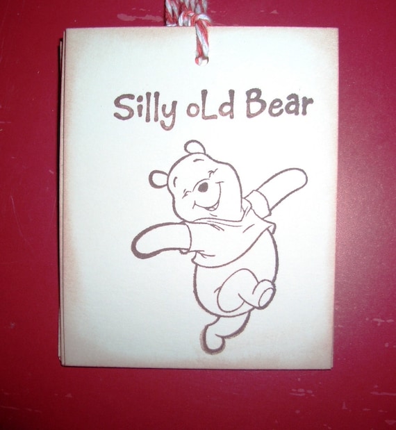 DISNEY POOH BEAR GIFT TAGS X 2