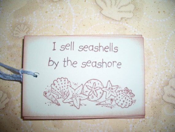 Seashell Gift Tags Summertime Tags I sell seashells by the | Etsy