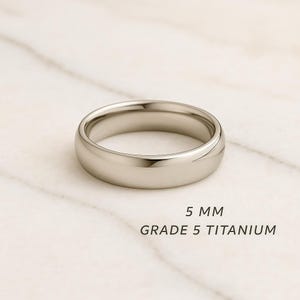5mm Titanium Wedding Ring – Custom Titanium Wedding Band – Engraved Titanium Ring – Promise Ring – Hypoallergenic Mens Band-Titanium Band