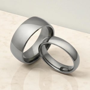 Mens Polished Titanium Engagement Ring ULTRALIGHT/ Rounded Titanium Wedding Ring / Minimalist Wedding Band / Gift