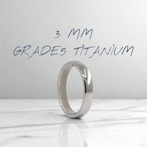 3mm Titan Trauring – Komfort-Fit, gewölbt, matt oder poliert – Schlichtes Unisex-Design, handgefertigt und zeitlos elegant