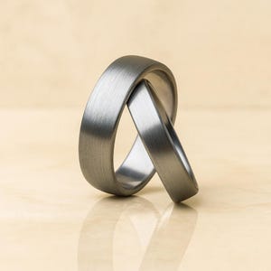 Matte Titanium Wedding Band – Minimalist Engagement Ring – Unisex Titanium Ring for Men & Women – Hypoallergenic  Durable- Brushed Ring
