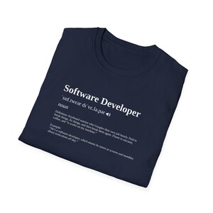 Software Developer Funny Dictionary Definiton T-Shirt, Prank Birthday Gift for Brother Sister Mom Dad Coworker Office Geek image 4