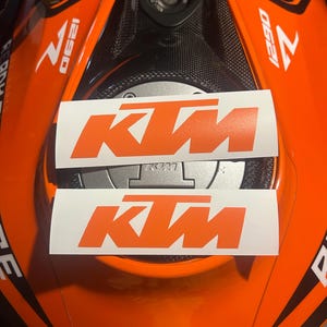 KTM Motorcycle Decal | KTM Logo | Permanent Vinyl | Twin Pack