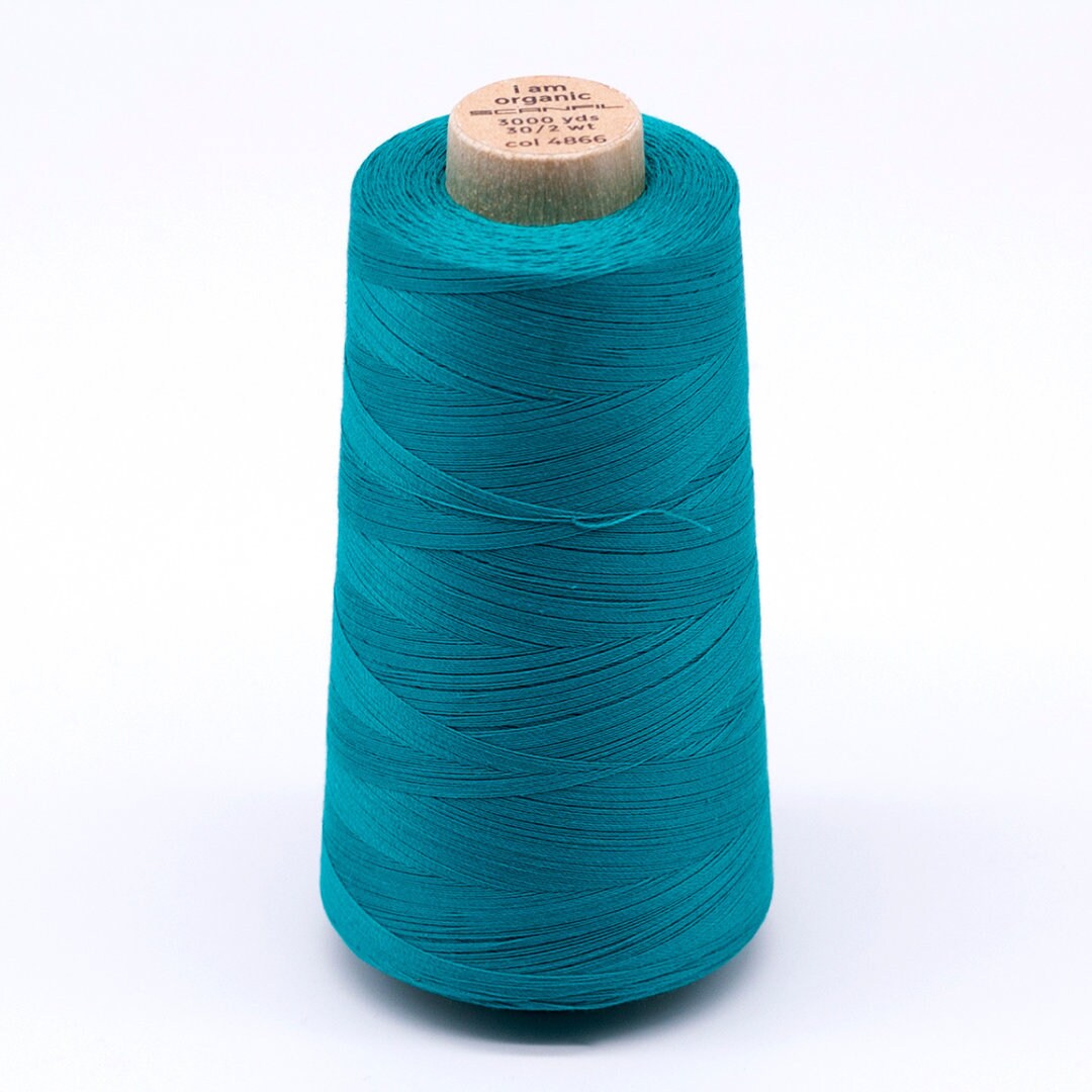 Tropical Green 30wt Organic Cot 3000yd Solid 4866 Wooden Cone - Etsy