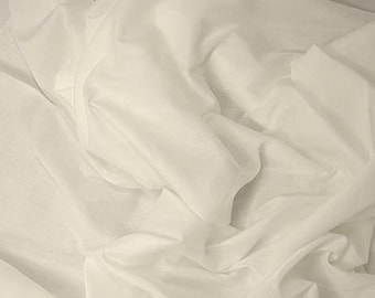 Voile orgánico, 58" de ancho, 100 % algodón orgánico, natural (sin teñir)