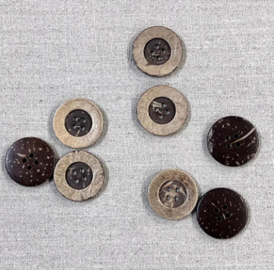 Coconut Buttons - Raised Rim 13/16