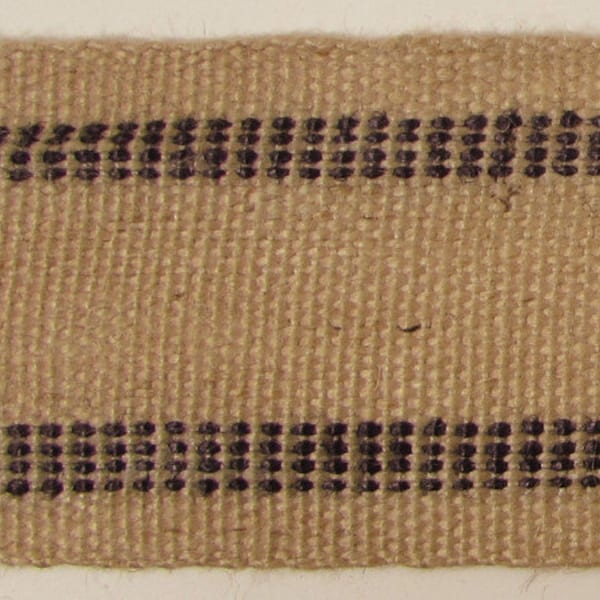 Jute Webbing, Natural with Black Stripe, Sold by the Yard, 3.5" Wide