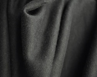 Organic Interlock, Black, 60" wide, 100% Organic Cotton