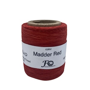 Organic Cotton Veggie Dyed Thread-200 meter spool, Tex 40 - Madder Red