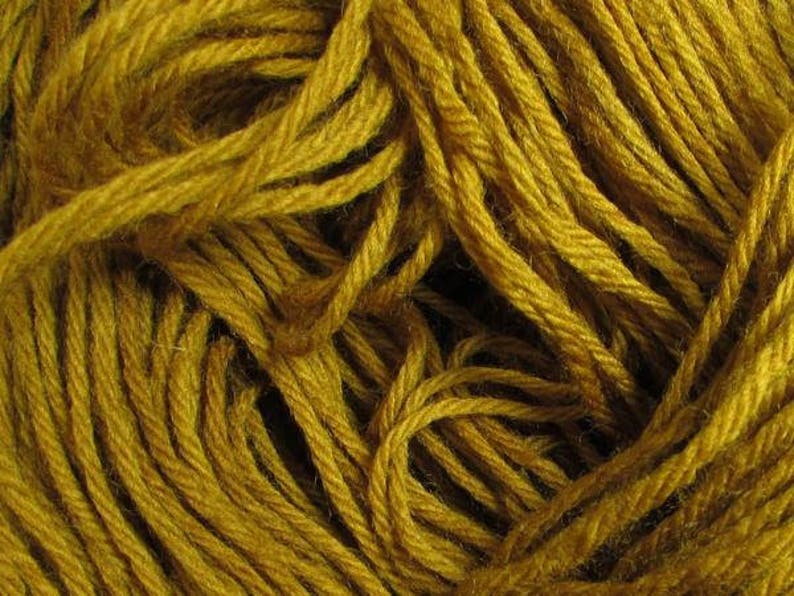 Golden Yellow Naturally Dyed Wool Yarn