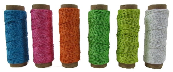 Hemp Thread, 6-Pack, Neon, 2 Ply, 19 yards/spool, Eco-Friendly Dye