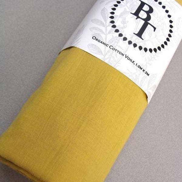 Naturally Dyed Voile-Soft Yellow-63" wide