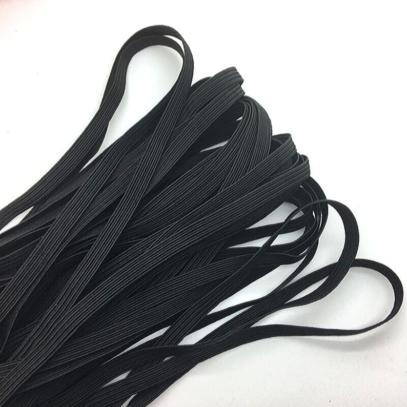 3/8 Black Knitted Elastic by the Spool image 2