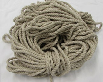 Hemp Rope, Natural, 100% Hemp 4mm