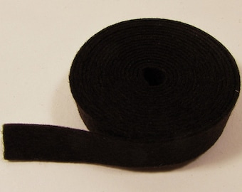 Felt Ribbon, 2 Yards Long, 1/2" Wide, 1mm Thick, 100% Merino Wool, Espresso