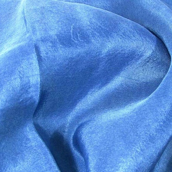 Naturally Dyed Dark Indigo Silk - 44 inches wide - Sold by the yard!