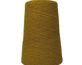 1/2 Pound Cone - Local Wool Weaving Yarn - Gold