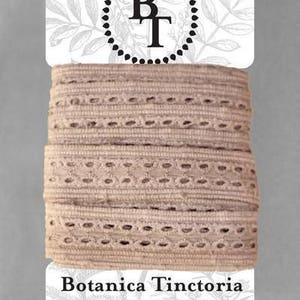 Renda de algodão orgânico tingido naturalmente, 20mm de largura - Lavanda *vendida em cartão de 5m*