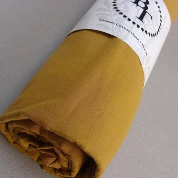 Naturally Dyed Voile-Ochre-63" wide