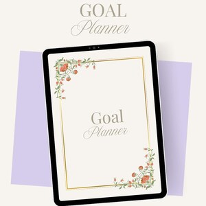 Goal Planner, Digital Goal Planner PDF, Goal Setting & Productivity Planner, SMART Goals, Habit Tracker, Vision Board, Instant Download