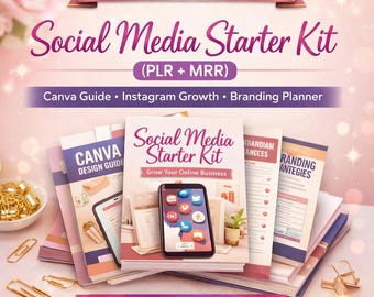 Beginner Social Media Business Bundle | Canva Guide, Instagram Growth, Branding Planner, Build Your Brand Ebook | Content Creator UGC Guide