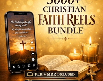 3000+ Christian Faith Reels Bundle | Bible Quotes Faceless Videos | MRR PLR | Instagram TikTok Shorts | Passive Income Digital Download