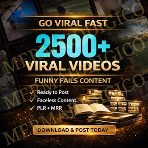 Plus de 2 500 vidéos d'échecs drôles et de crochets viraux | Contenu du short TikTok Reels | DPP MRR Téléchargement numérique | Contenu prêt à publier