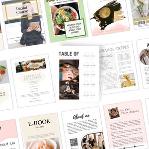 16 Canva Ebook Templates Bundle | 800+ Pages Editable PLR Templates | Create & Sell eBooks Fast | Workbook, Course and Cookbook Designs image 4