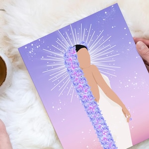 Star Woman Illustration, Wall Decor, Printable Poster - Instant Digital Download