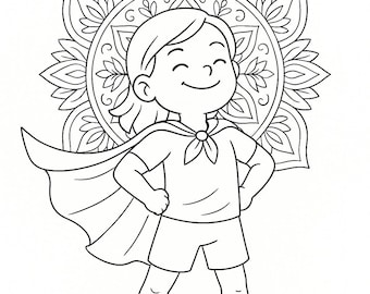 Little Heroes: A Coloring Adventure - Printable 13 Pages - Digital pdf Download
