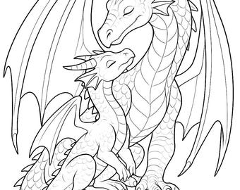 Dragons Come Alive – 9 Magical printable Coloring Pages - Dragons Coloring Pages for kids