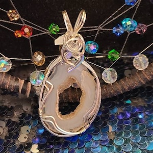 Wire Wrapped Sliced Geode