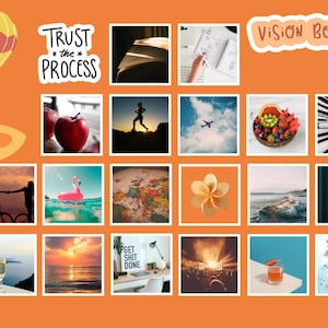 Tableau de visualisation orange manifestation été 2025, facile à modifier