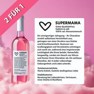 Persönliches Flaschenetikett, Geschenk für die Mutter, Geburtstagswünsche, Geburtstagschenk für Mama, Weihnachtsgeschenk Mama Muttertag 2026