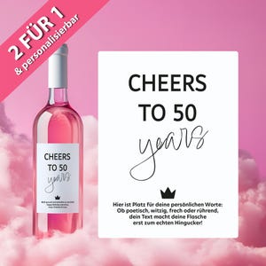 Persoonlijk flesetiket, verjaardagswensen, gefeliciteerd, 50e verjaardagscadeau voor vrouw, cadeau voor beste vriendin