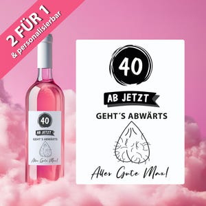 Persoonlijk flesetiket, verjaardagswensen, gefeliciteerd, 40e jarige man, oom cadeau-idee, broer cadeau