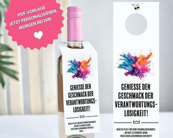 Farewell gift for colleagues, retirees, retirement, farewell colleague, retirement, design your own wine label, retirement, pension
