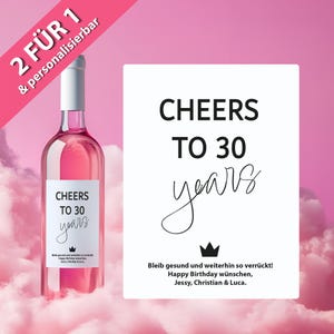Persoonlijk flesetiket, verjaardagswensen, gefeliciteerd, 30e jarige, cadeau-idee voor een oom, cadeau voor een broer