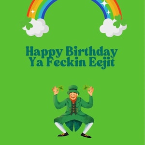 Customisable Irish Birthday Card - Digital Download - Funny Irish Humour