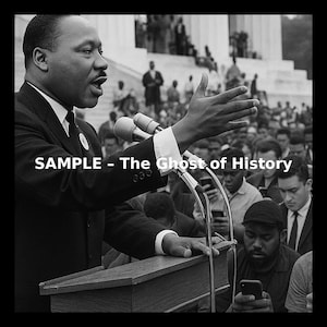 MLK I Have a Dream AI Art – Modern Civil Rights Poster – Social Commentary Digital Print – Thought-Provoking Wall Art