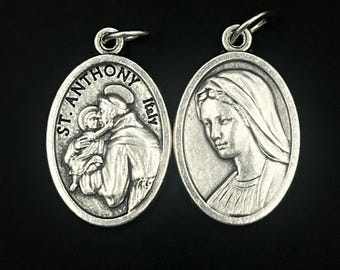 WHOLESALE Saint St Anthony of Padua Charms Medals Pendants DIY JEWELRY Catholic Bulk Lot 5 10 15 20 25